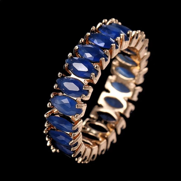 Jewelry - New. Luxury yellow Gold Plated Sapphire Ring